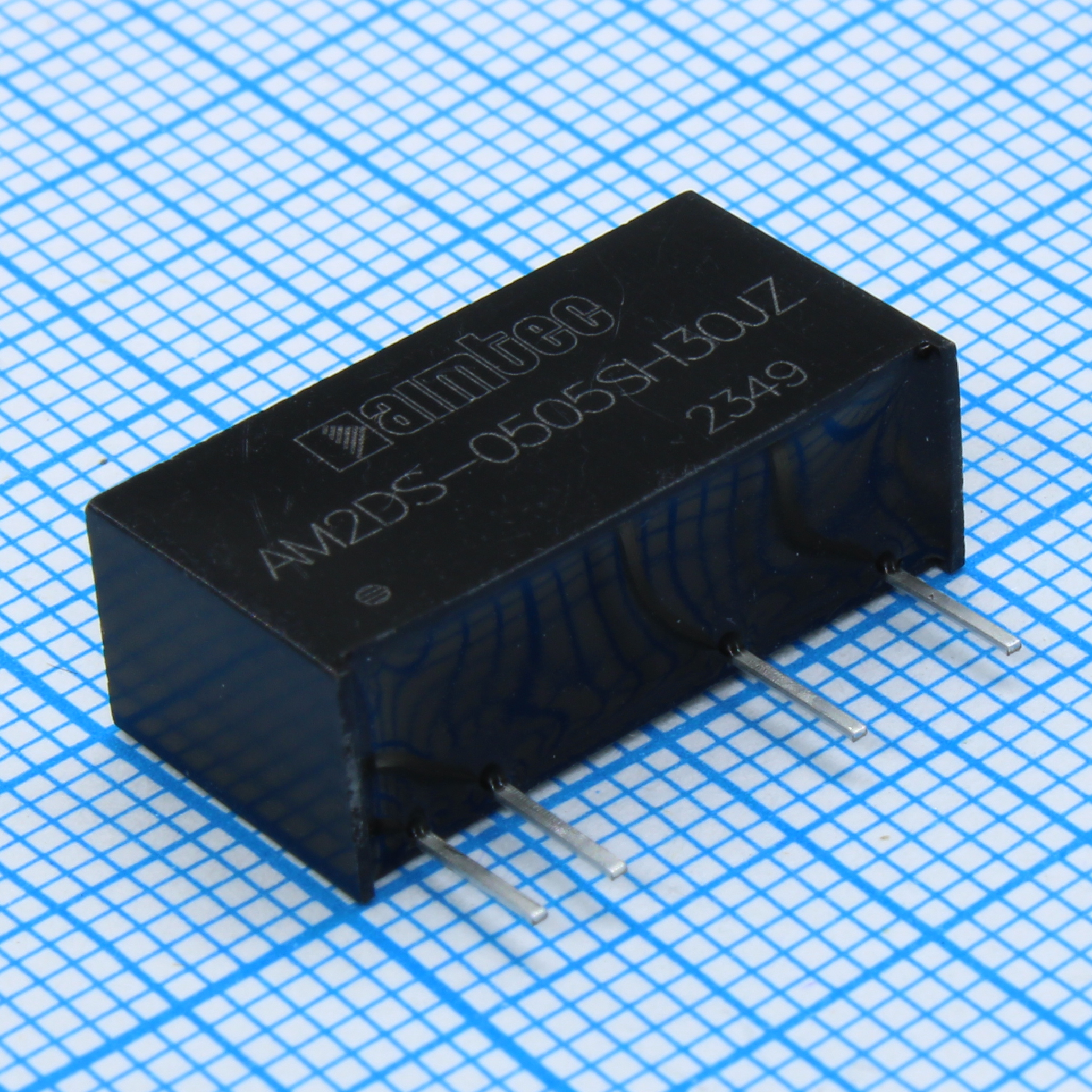 AM2DS-0505SH30JZ - DC/DC, 2Вт, вход 4.5…5.5В, выход 5В/0.04…0.4А, изоляция 3000В DC, КПД 84%, максимальная емкостная нагрузка не более 2400мкФ, SIP7, 19.65x7.05x10.16мм, -40…105°C, пластик