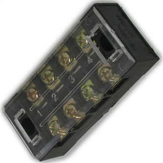 TB-3504 - Клеммная колодка винтовая с крышкой 8 контактов (2х4) М4, AWG8, 10мм2, 35А 600В