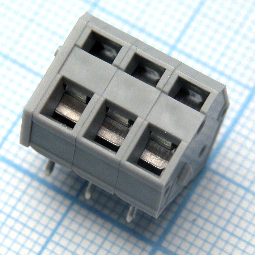 DG245-5.0-03P-11-00A(H) - Нажимной безвинтовой клеммный блок 3 контакта. Зажим типа зажимная клеть. Серия DG245-5.0