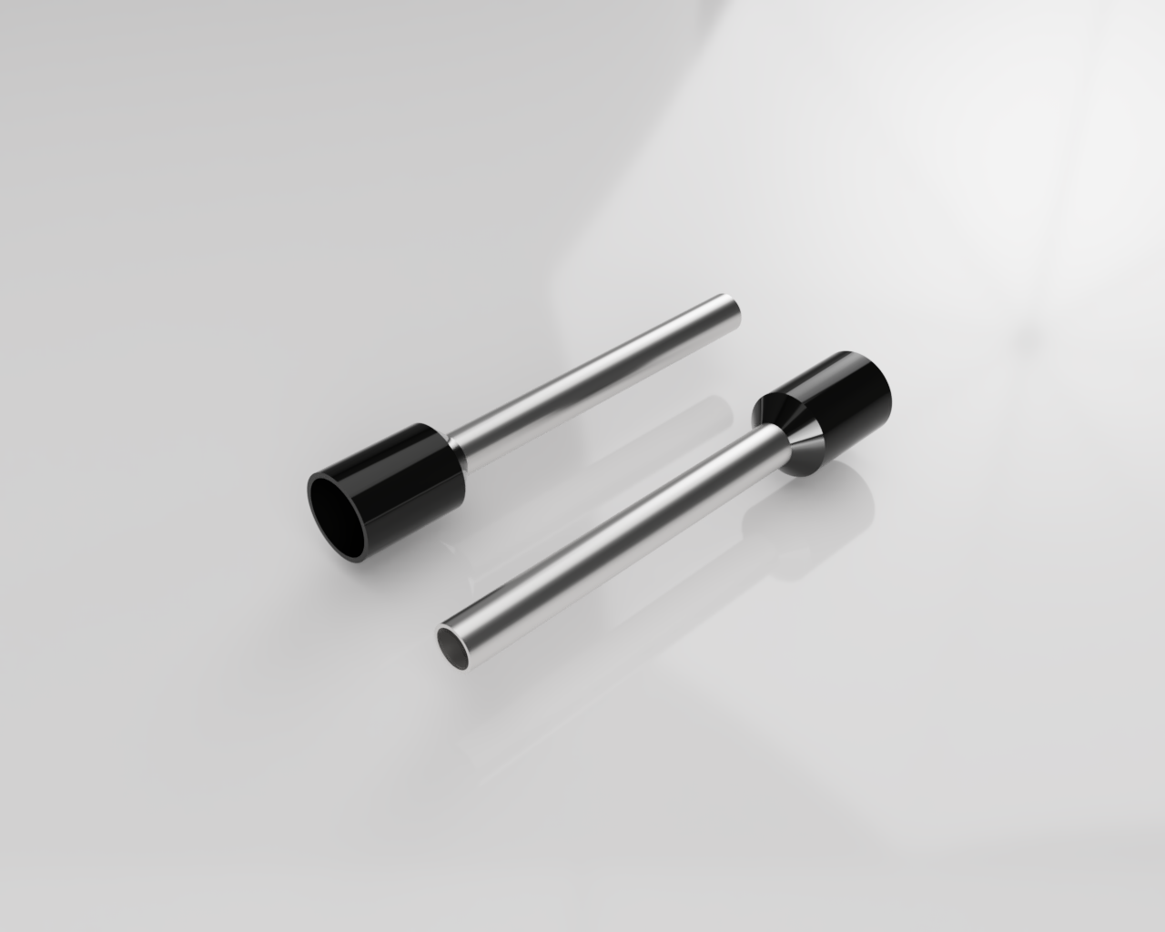 Наконечник 06.600.2427.0 - Наконечник кабельный, трубчатый, изолированный, удлиненный, S=1.5мм, L=24мм, черный