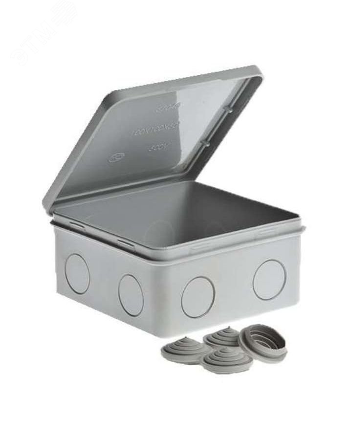 Коробка ОП Тусо распаячная 100х100х50мм откид. крышка IP54 67044