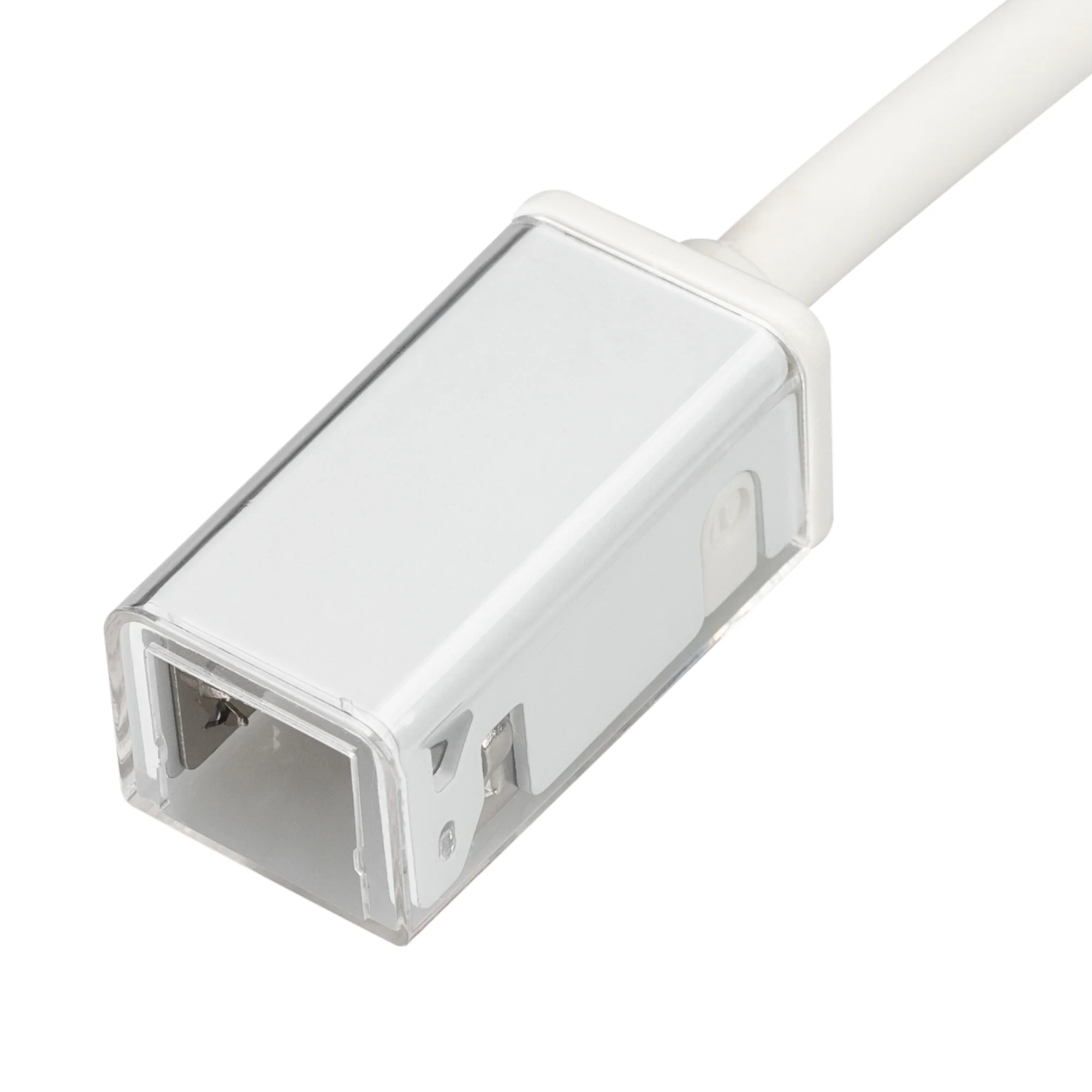 Коннектор питания ARL-MOONLIGHT-1213-CON-POWER-HR-WH 028057 - Герметичный коннектор питания для гибкого неона MOONLIGHT, сечение 12х13мм, цвет белый. Горизонтальный вывод провода. Подключение питания без пайки, IP54, длина провода питания 500мм.
