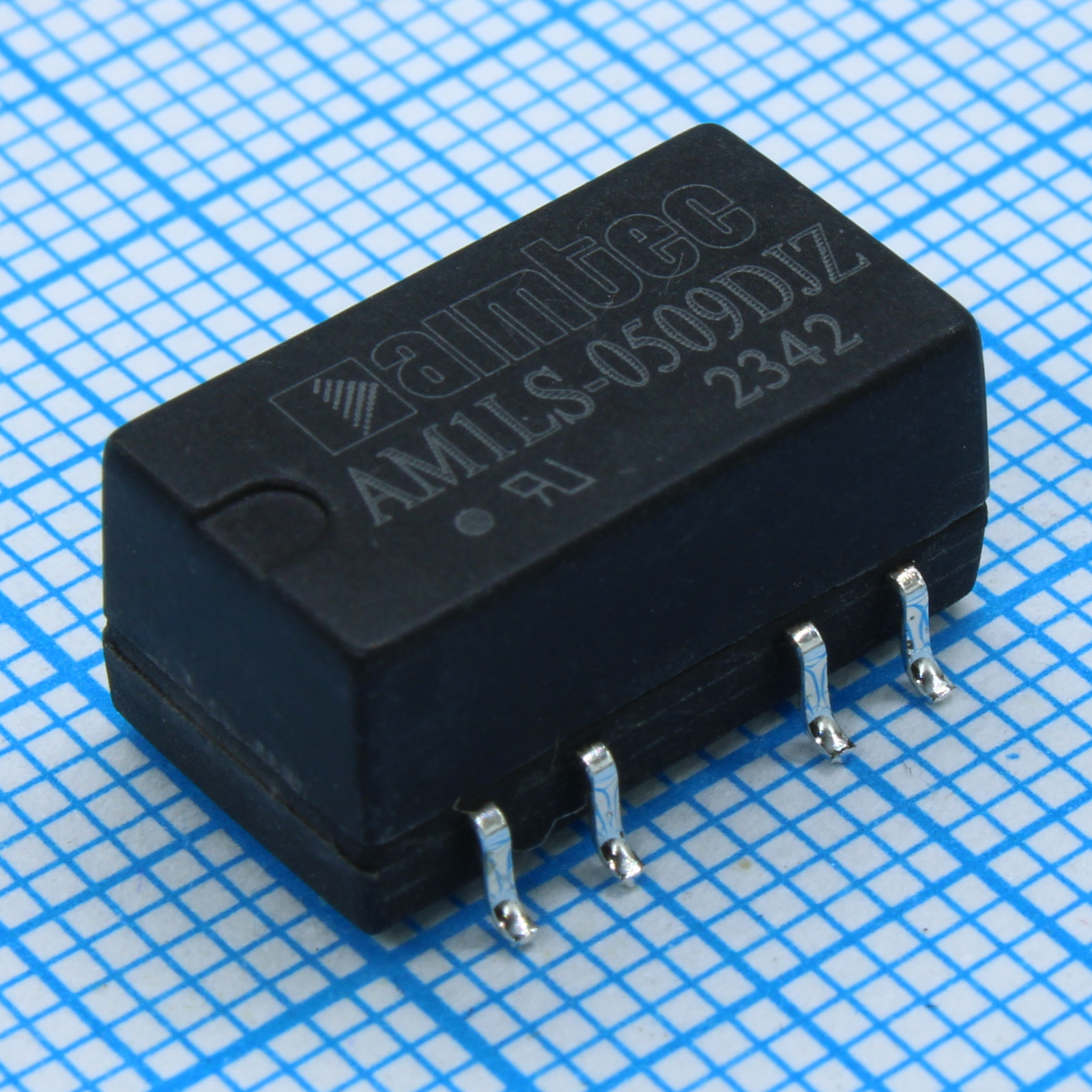 AM1LS-0509DJZ - DC/DC, 1Вт, вход 4.5…5.5В, выход ±9В/±0.006…0.056А, изоляция 1500В DC, КПД 83%, максимальная емкостная нагрузка не более ±470мкФ, для поверхностного монтажа, 15.24x11.2x7.25мм, -40…105°C, пластик