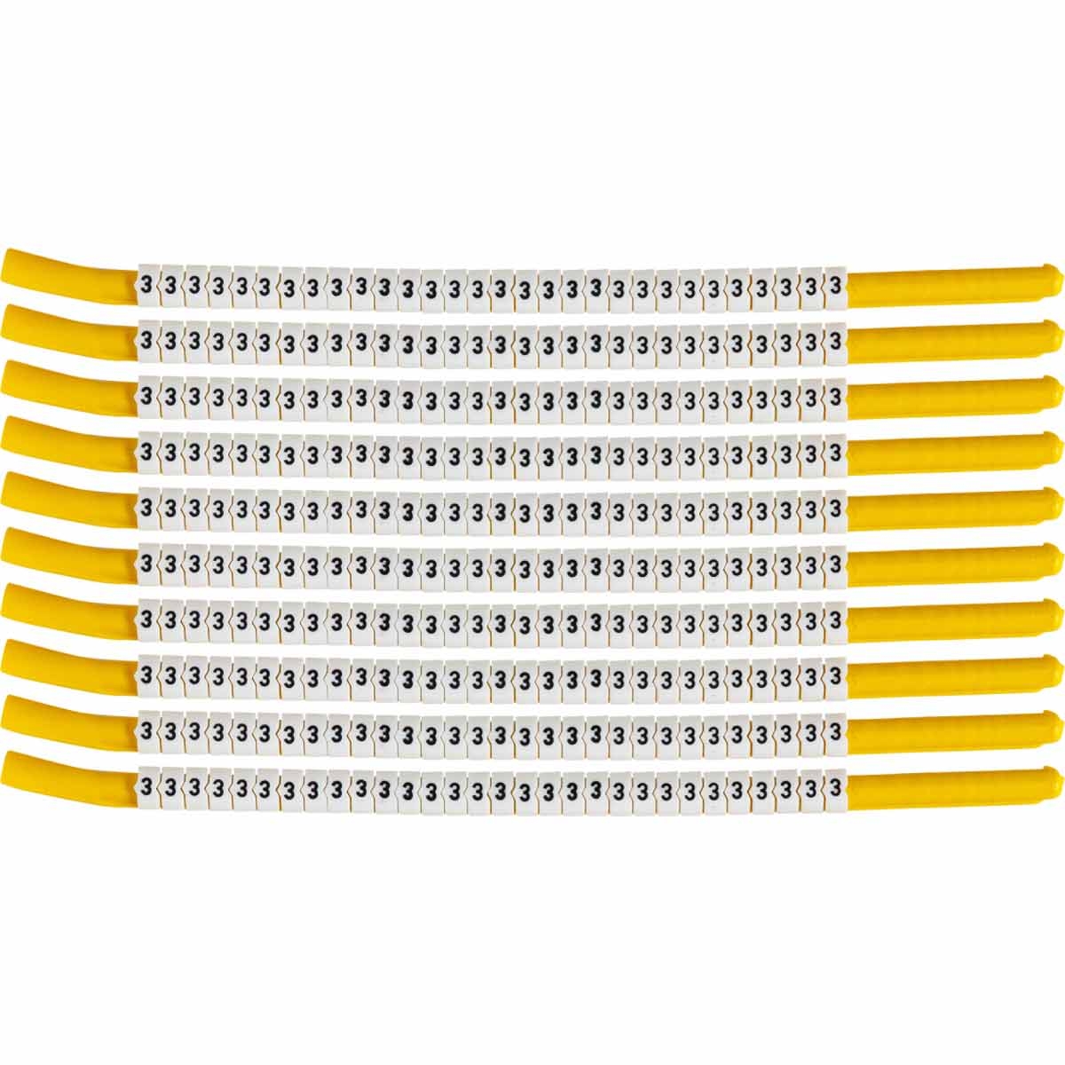 brd133303 - SCN-18-3 клипсы белые, 300шт/упак, для провода 4,6-5,9мм диаметра, легенда 3