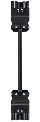 Соединитель GST18I5K1BS 15 10SW - Кабельная сборка, оконеченная вилочным разъемом GST18i5, и розеточным разъемом GST18i5, 5 полюсов, длина кабеля: 1 метр, сечение жил кабеля: 5х1,5 мм.кв., номинальное напряжение: 250V / 400V, номинальный ток: 16А, цвет ра