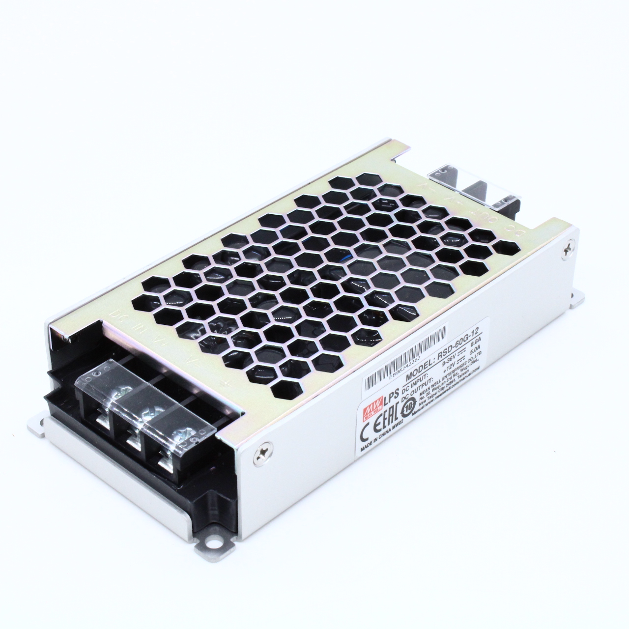 RSD-60G-12 - DC-DC, 60Вт, вход 9…36В, выход 12В/5А, изоляция 4000В DC, в кожухе 128х60х25мм, -40…+70°С