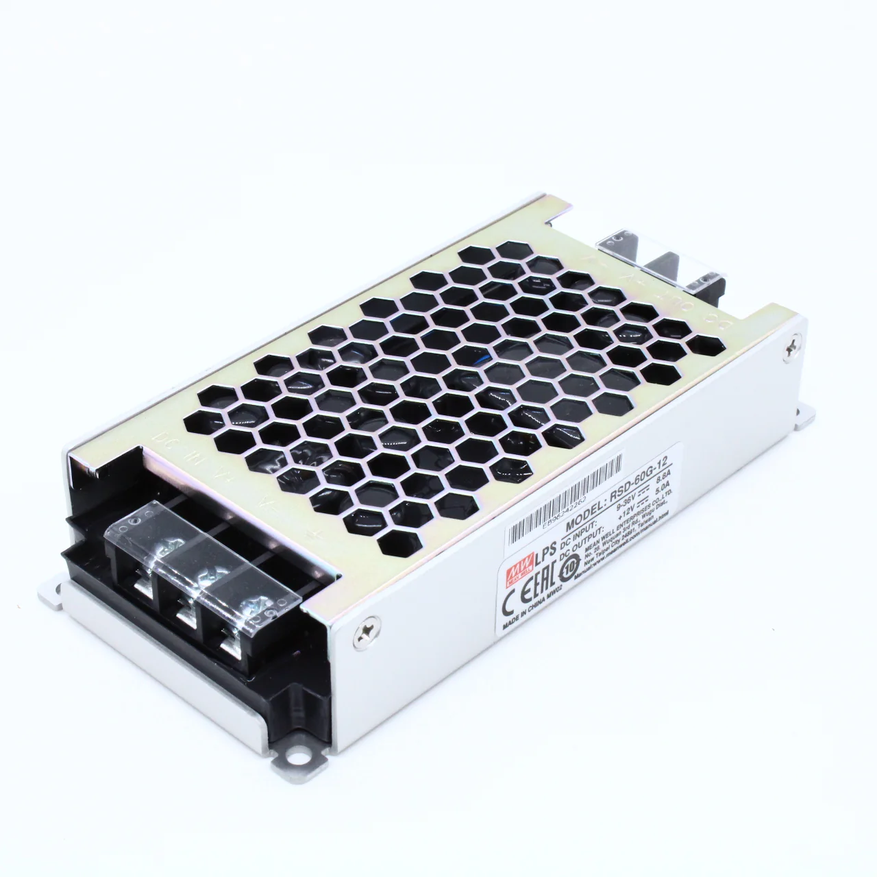 RSD-60G-12 - DC-DC, 60Вт, вход 9…36В, выход 12В/5А, изоляция 4000В DC, в кожухе 128х60х25мм, -40…+70°С