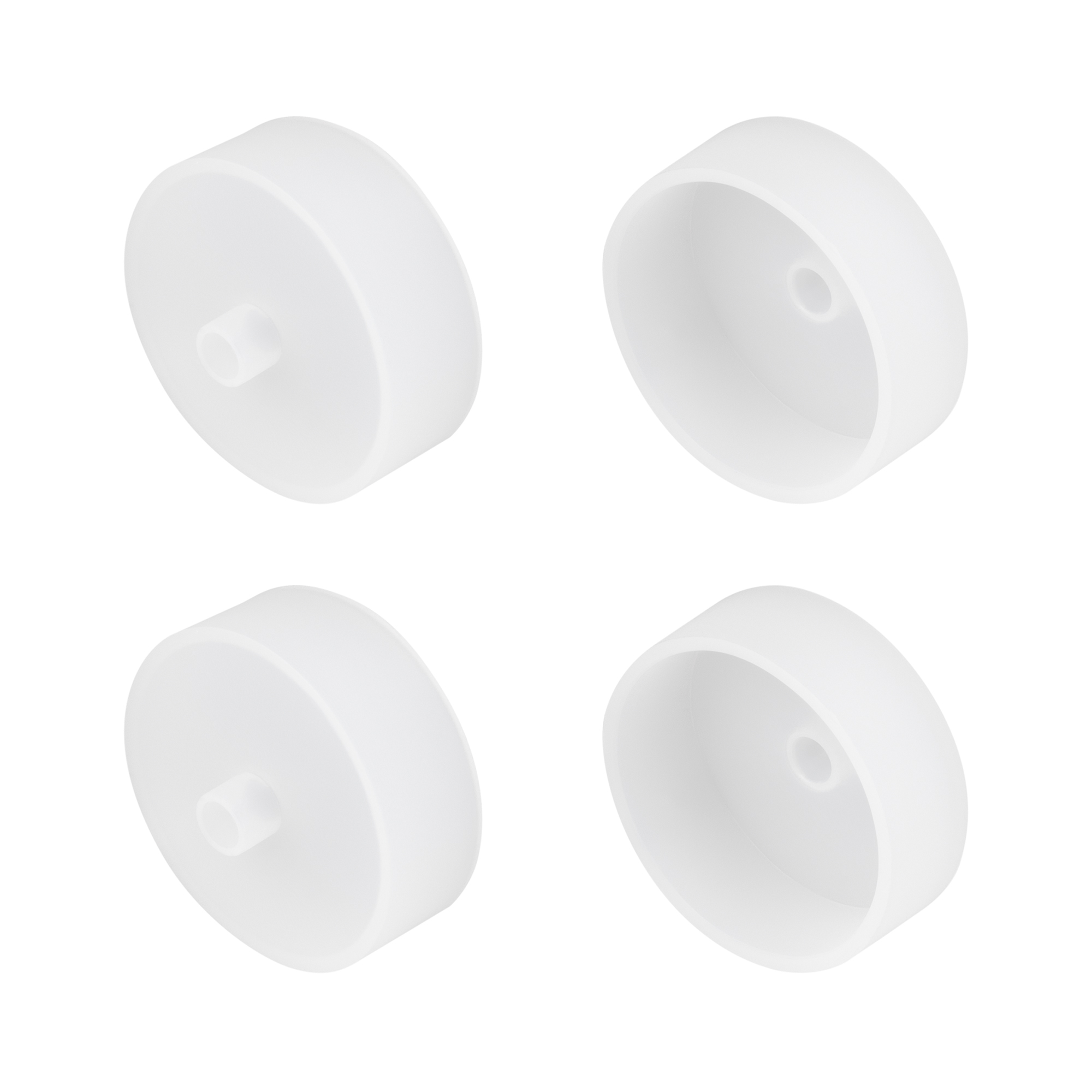 Заглушка WPH-FLEX-D40-360deg WHITE с отверстием 047249 - глухая заглушка для силиконового профиля WPH-FLEX-D40-360deg. Материал - силикон. В комплекте 4 заглушки. Цена за комплект.