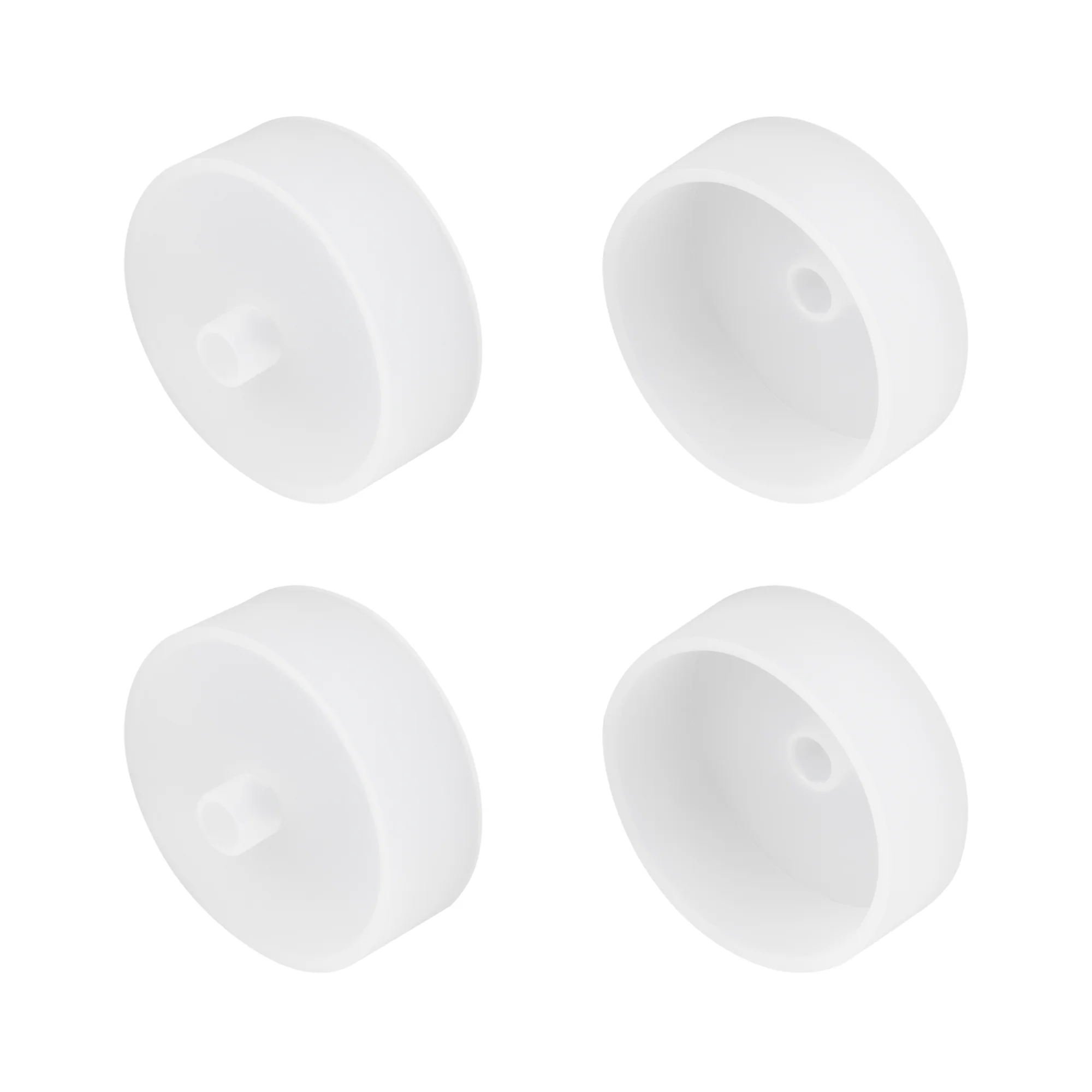 Заглушка WPH-FLEX-D40-360deg WHITE с отверстием 047249 - глухая заглушка для силиконового профиля WPH-FLEX-D40-360deg. Материал - силикон. В комплекте 4 заглушки. Цена за комплект.