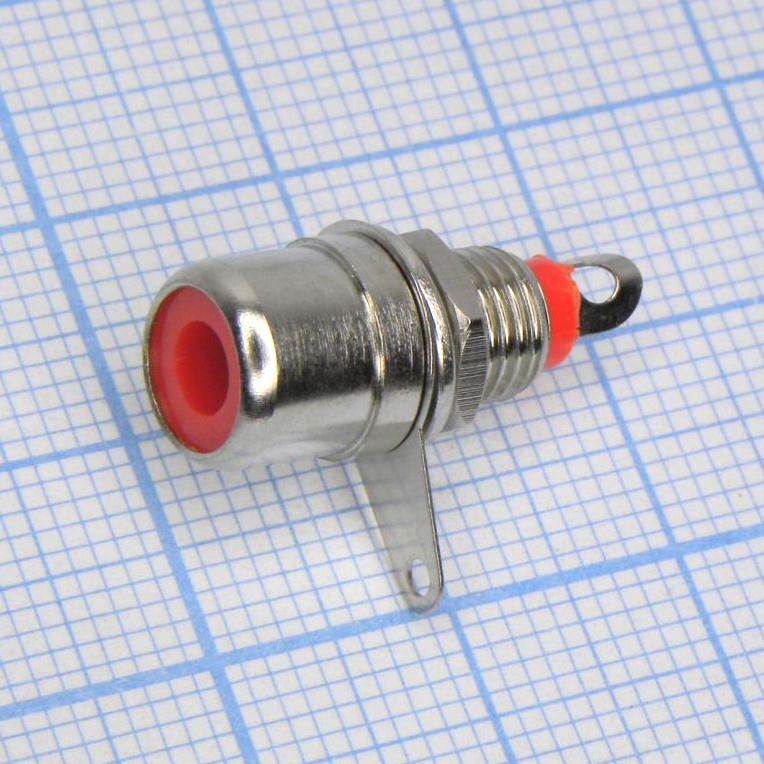 RCA 4010 (2703)R гнездо на блок - RCA гнездо блочное, разъем типа "тюльпан"