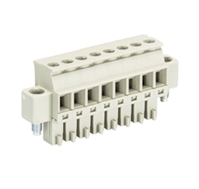 Розетка Wiecon 8813 B / 8 VR OB - Розеточный разъем, прямой, на кабель, шаг 3,81 мм, 8 полюсов, номинальное сечение: 1,5 мм кв., винтовая фиксация провода, 250V, 8А, без маркировки, цвет: серый, серия 8813 B VR