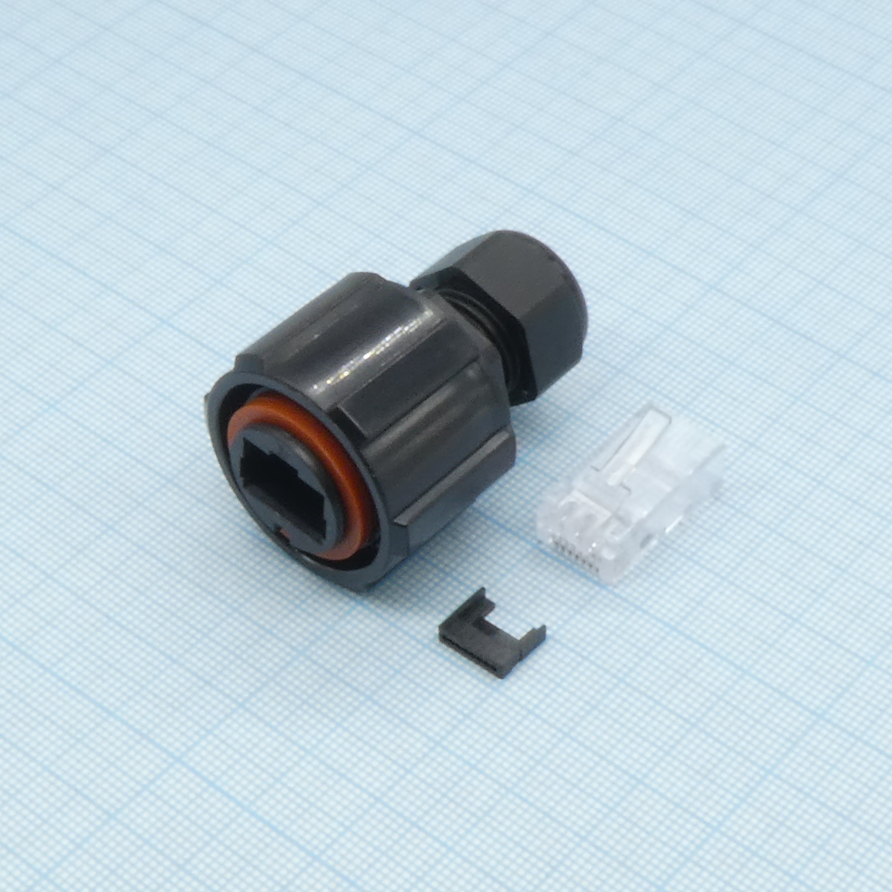 1738607-1 - Соединитель RJ-45 PL 8 контактов на кабель