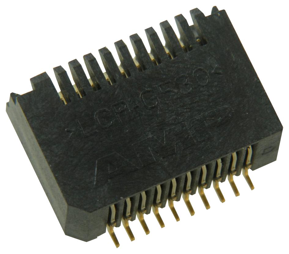 1888247-2 - Разъем SFP+ 20 контактов шаг 0.8мм угловой нажимной 20 проводов 1 порт рейка