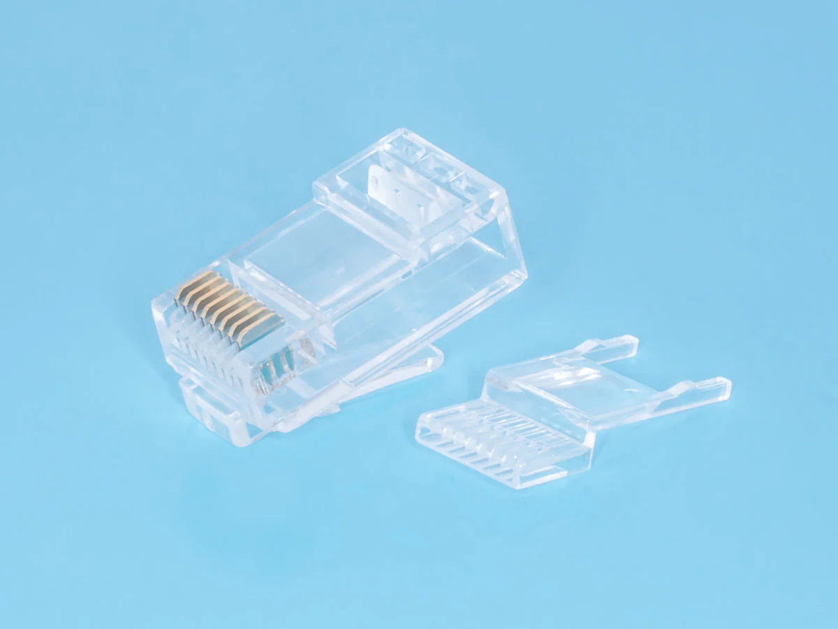 TP5-8P8C - Вилка RJ-45 кат.5 для круглого кабеля со вставкой, 3 зубца, тип Х