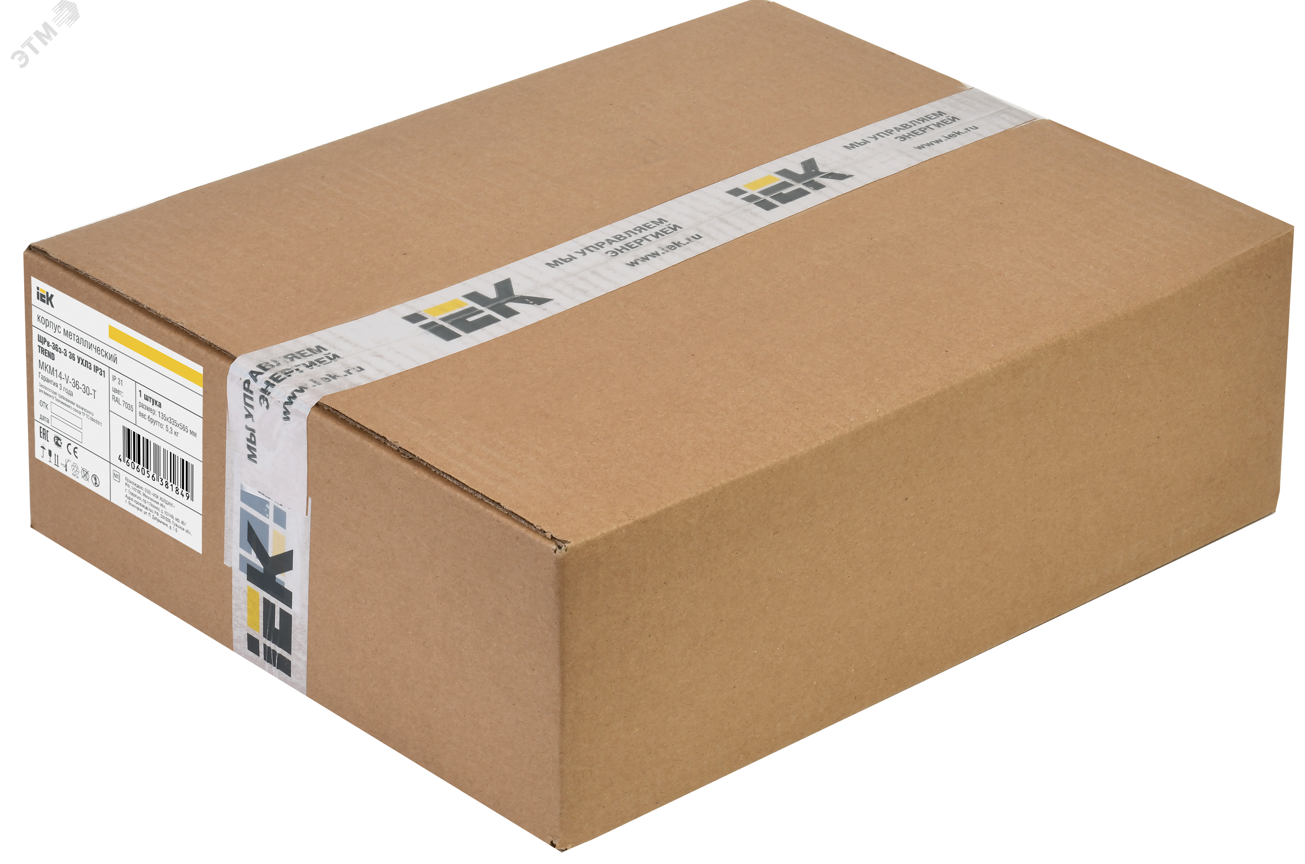 Корпус металлический ЩРв-36 (540х310х120мм) IP31 TITAN 3 MKM14-V-36-30-T