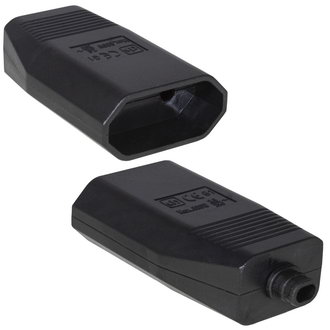 РТ-003 - Электрическая розетка одноместная для кабеля, 250В 10А, цвет черный