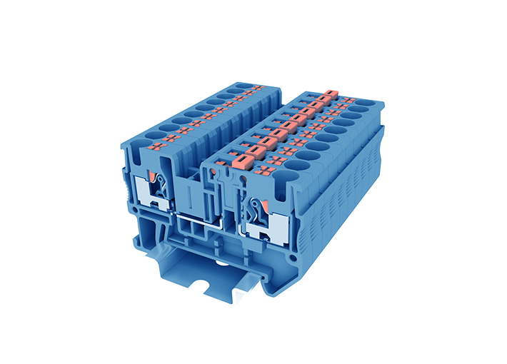 Клемма с размыкат. TP4-MT-BU - Клемма с ножевым размыкателем, тип фиксации провода: push-in, номинальное сечение: 4 мм кв., 20A, 500V, ширина: 6,2 мм, цвет: синий, тип монтажа: DIN 35