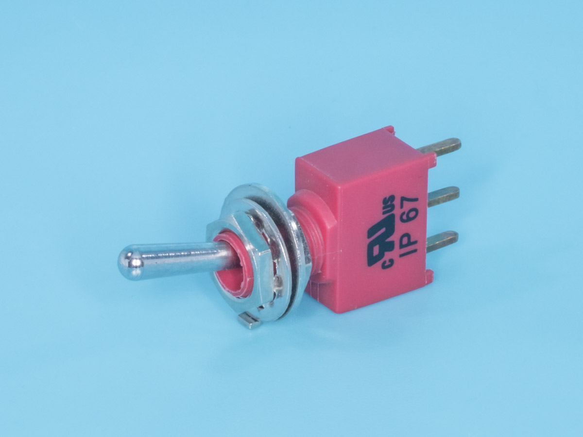 PST-121A. - Тумблер мини 3 конт. SPDT (on-on) IP67 (B068BT)