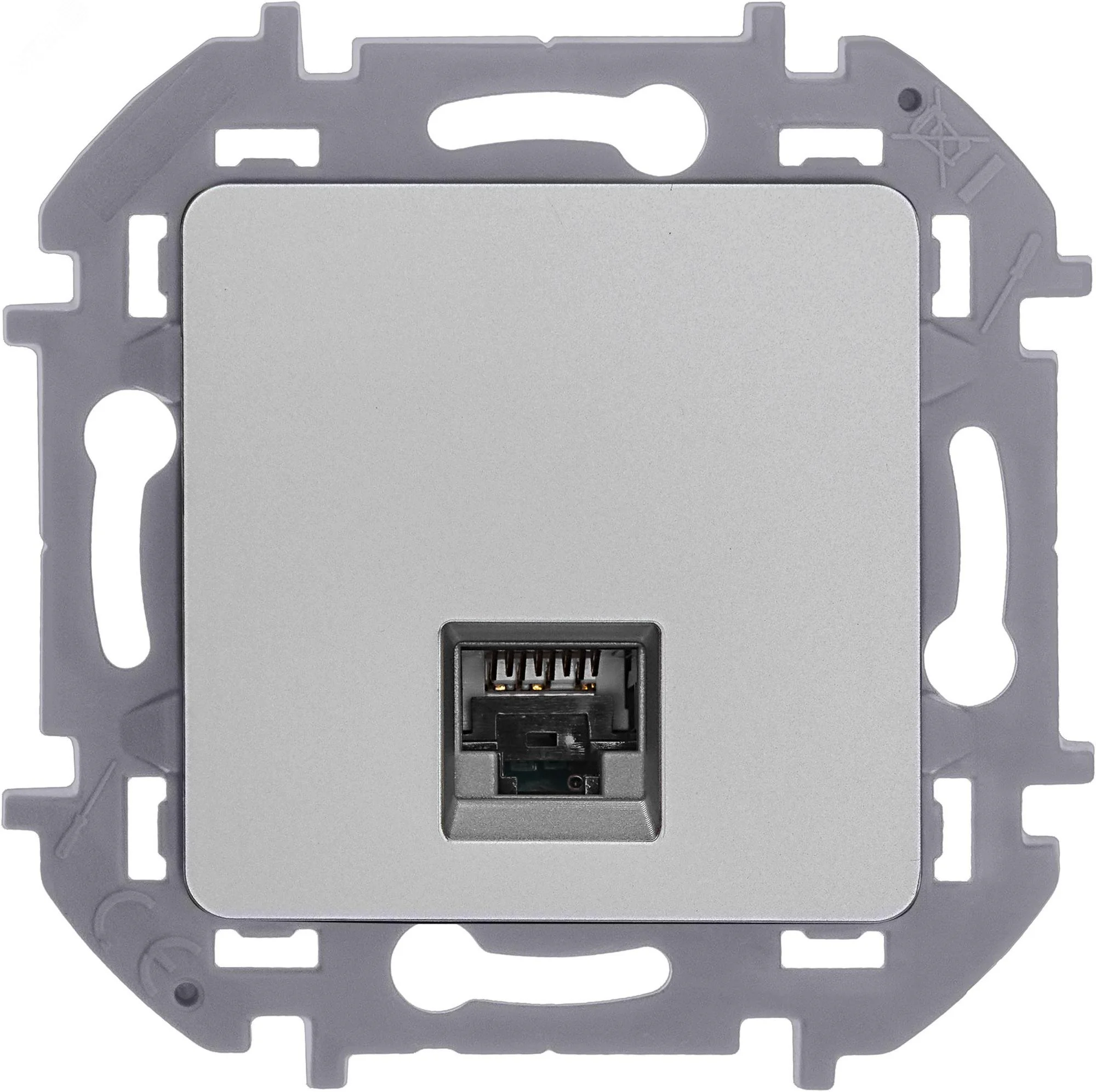 Розетка компьютерная Inspiria RJ45 кат.5E UTP алюм. Leg 673827