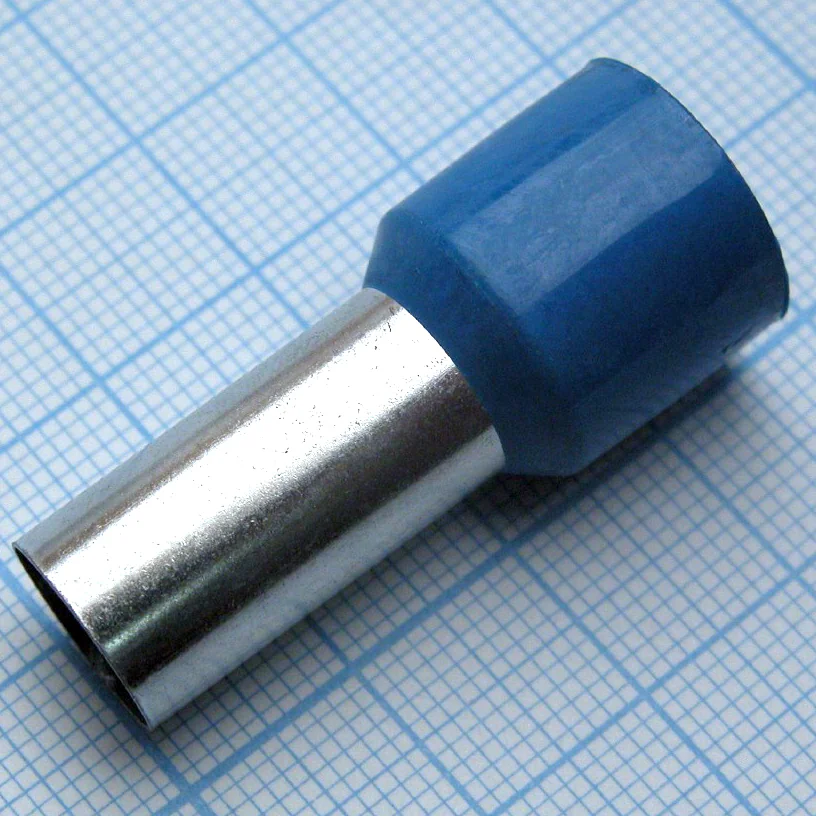 HE 50-20  Blue - наконечник кабельный торцевой трубчатый с изоляцией, L=36/20мм, сеч. пров. 50мм2