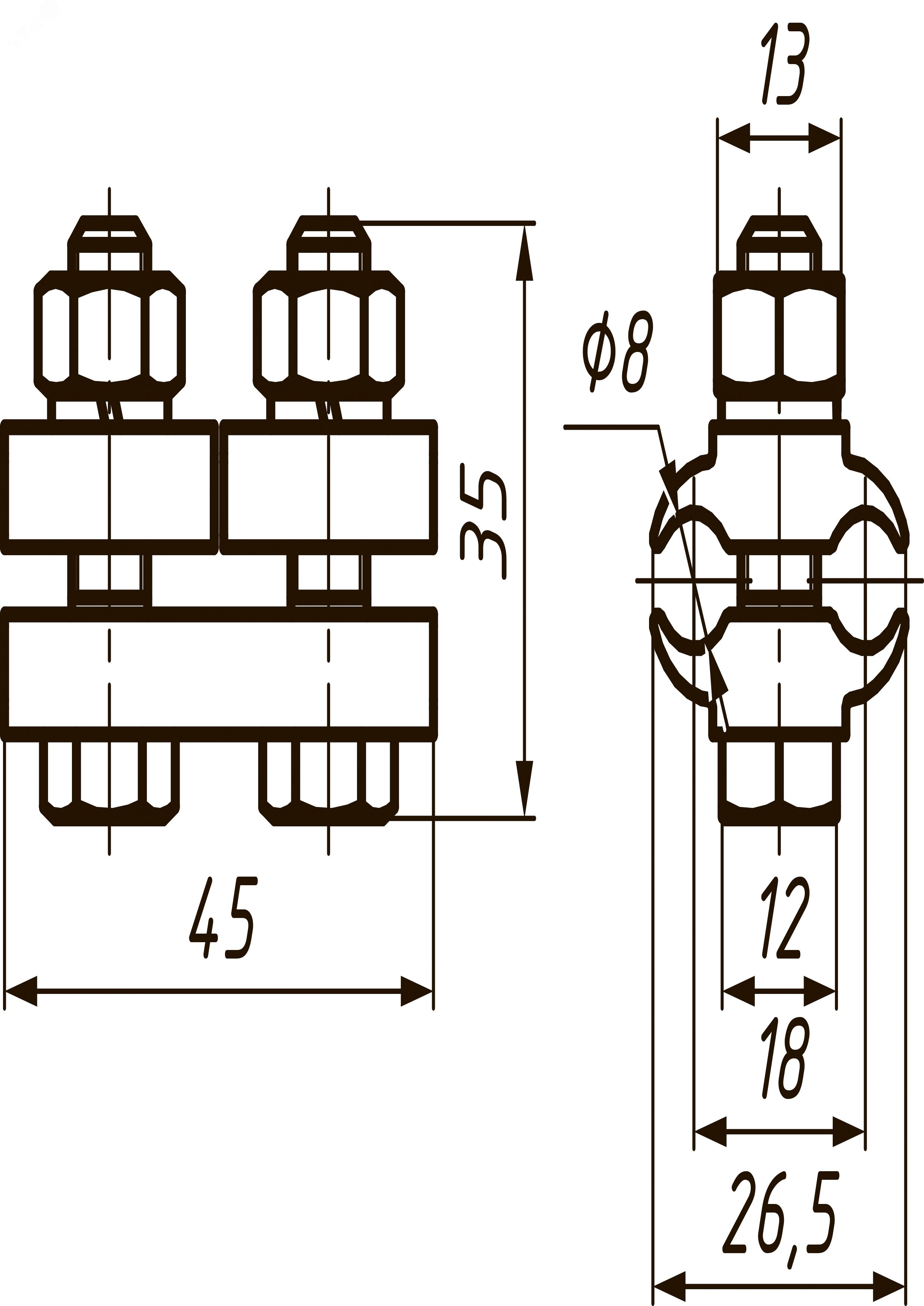 Зажим плашечный ПА 1-1 (16 25 35кв.мм) 21100481