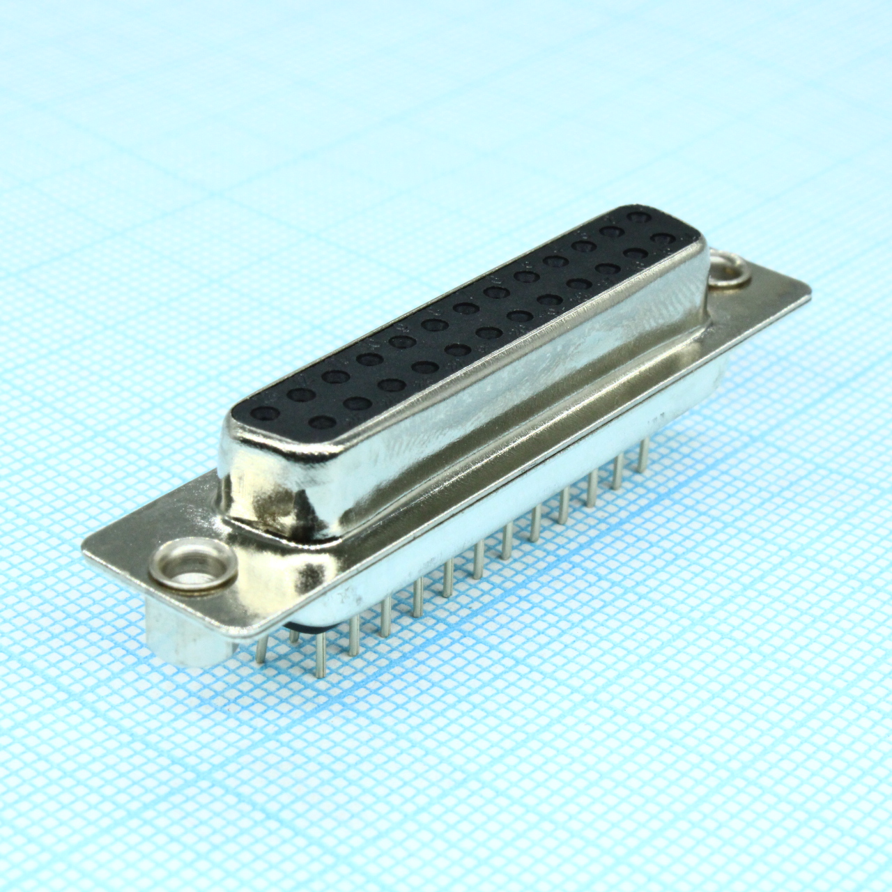 DS1034-25FBNSI26 - Разъем D-Sub, розетка на плату 25 контактов вертикальный / чёрный