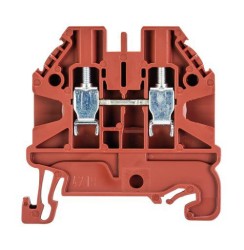Клемма WT 2,5 BR - Проходная клемма, тип фиксации провода: винтовой, номинальное сечение: 2,5 мм кв., 24A, 1000V, ширина: 5 мм, цвет: коричневый, тип монтажа: DIN 35