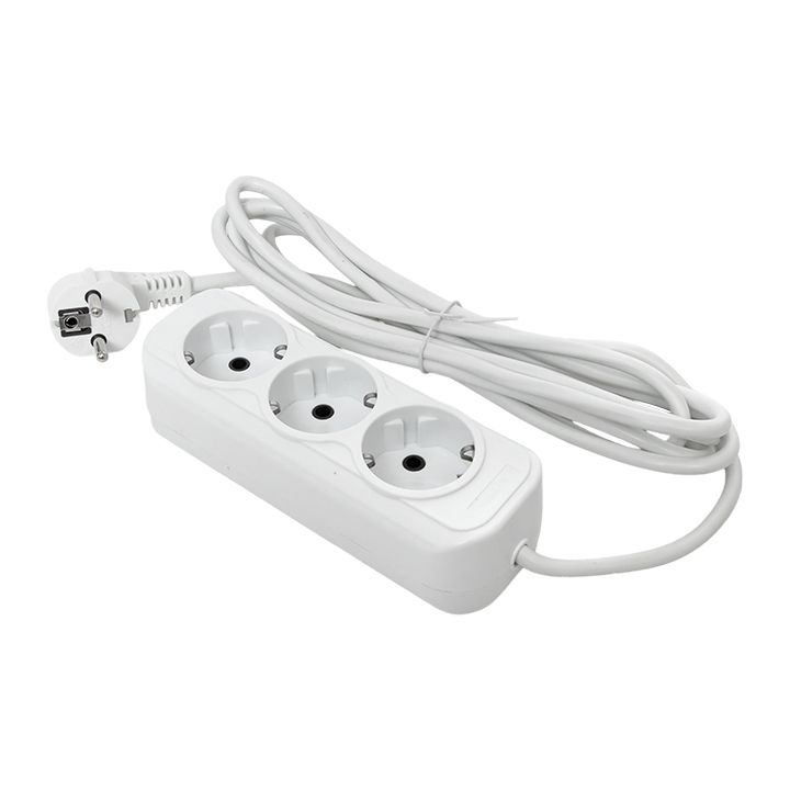 Удлинитель "Эксперт" 3 гнезда 2 метра 13А/3,0кВт с заземлением ПВС 3х1 PROxima UBA16-310-3-02