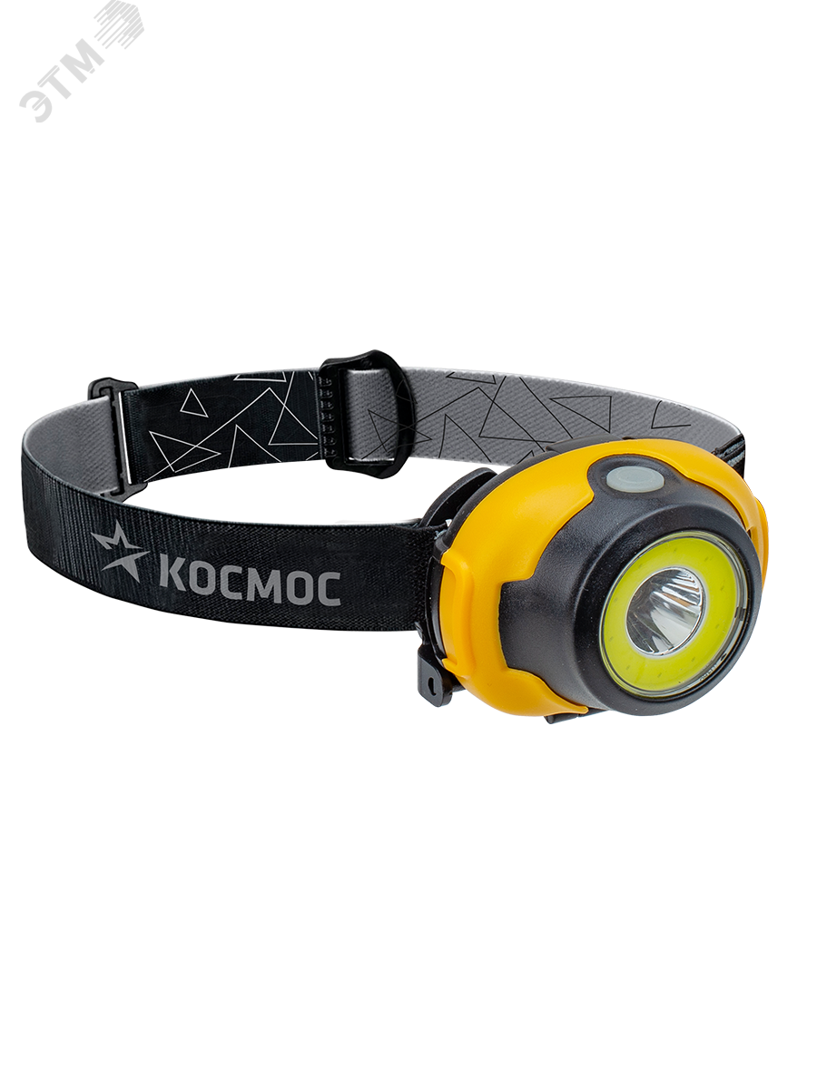 Фонарь налобный 3Вт COB LED 3 режима работы питание 3хAAA KocH103COBLED