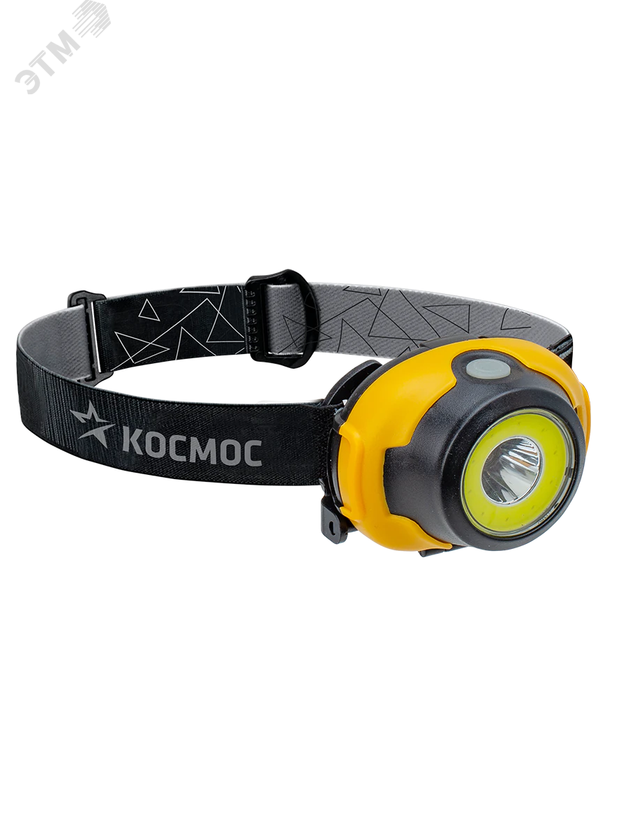 Фонарь налобный 3Вт COB LED 3 режима работы питание 3хAAA KocH103COBLED