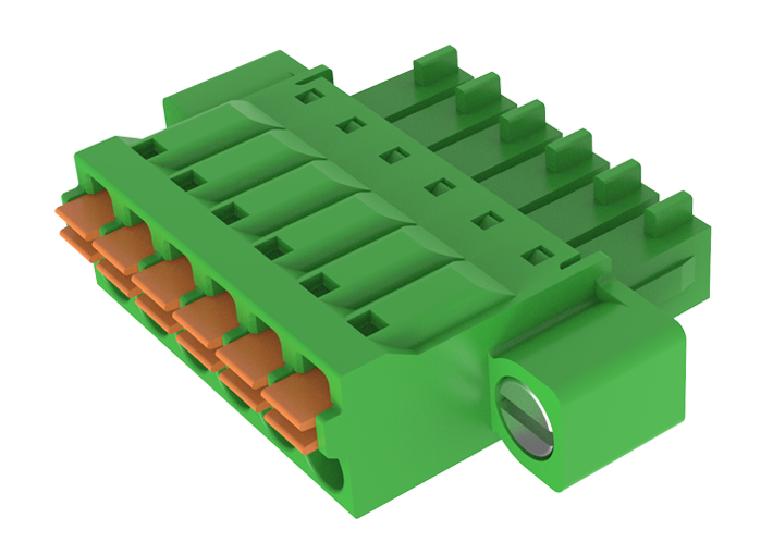 Розеточный разъем на кабель MC-RF3.5H10P-K-0001 - Розеточный разъем, прямой, на кабель, шаг: 3.5 мм, 10 полюсов, фиксация провода Push-In исполнение: с монтажными фланцами, 160V, 8A, цвет: зеленый Розеточный разъем на кабель MC-RF3.5H10P-K-0001 - Розеточный разъем, прямой, на кабель, шаг: 3.5 мм, 10 полюсов, фиксация провода Push-In исполнение: с монтажными фланцами, 160V, 8A, цвет: зеленый