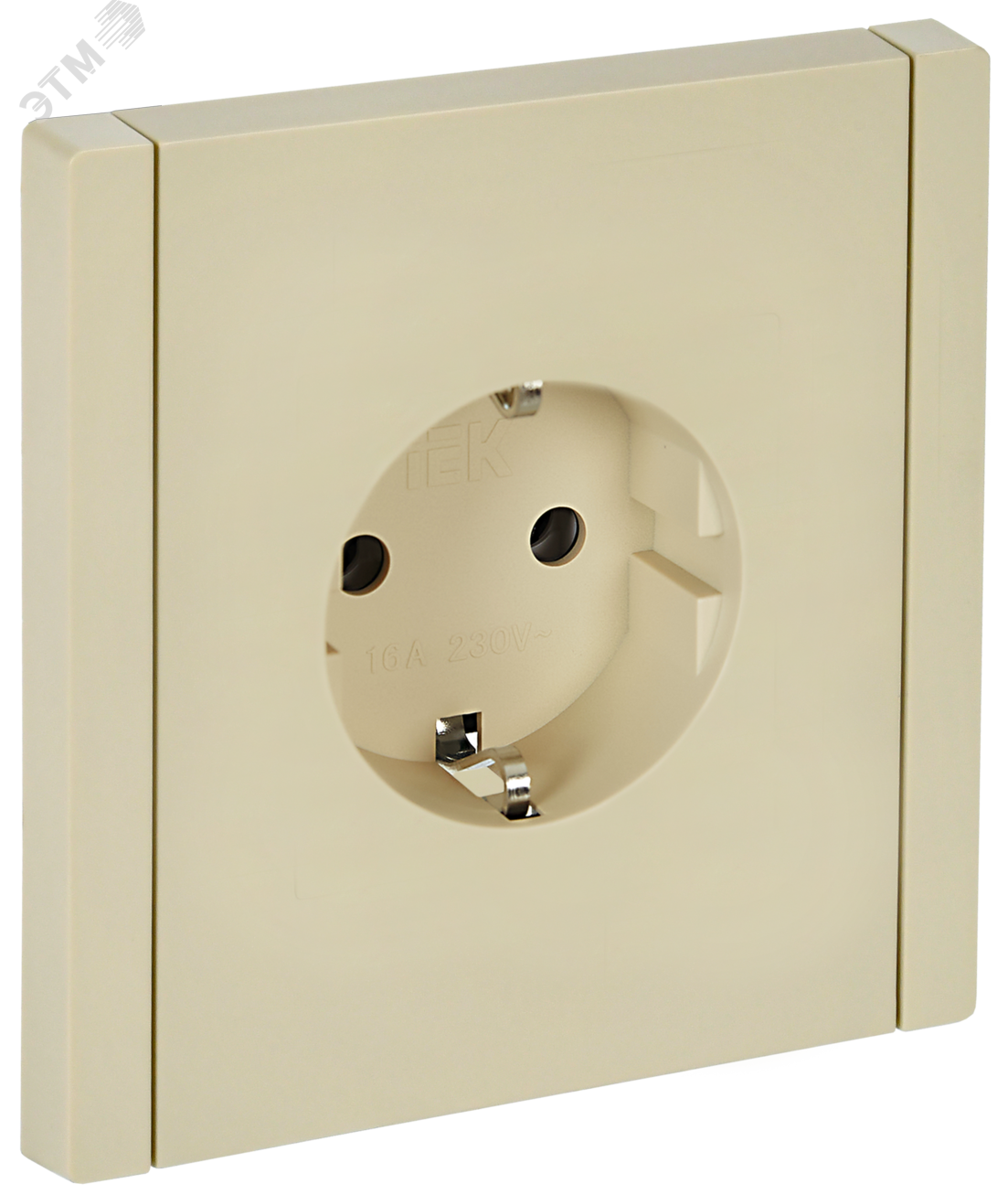 FORTE&PIANO Розетка 1-местная с заземлением без защитных шторок винтовое крепление 16А FP416 ваниль IEK FP-R11-16-K10