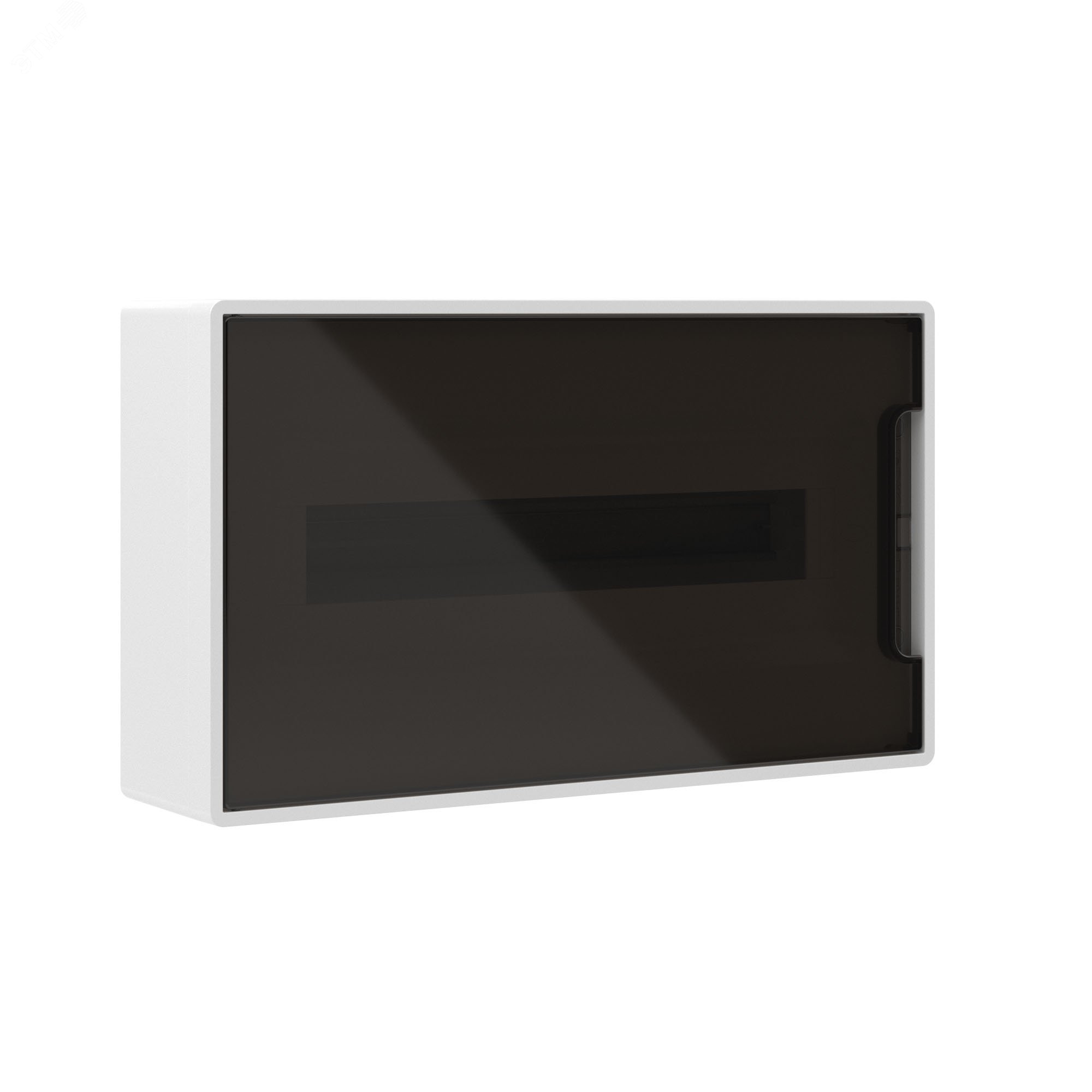 Щит 18 модулей настенный FRAME, белый, с тонированной дверцей, с 2 шинами PEN на 8 и 10 отверстий F18W1WD