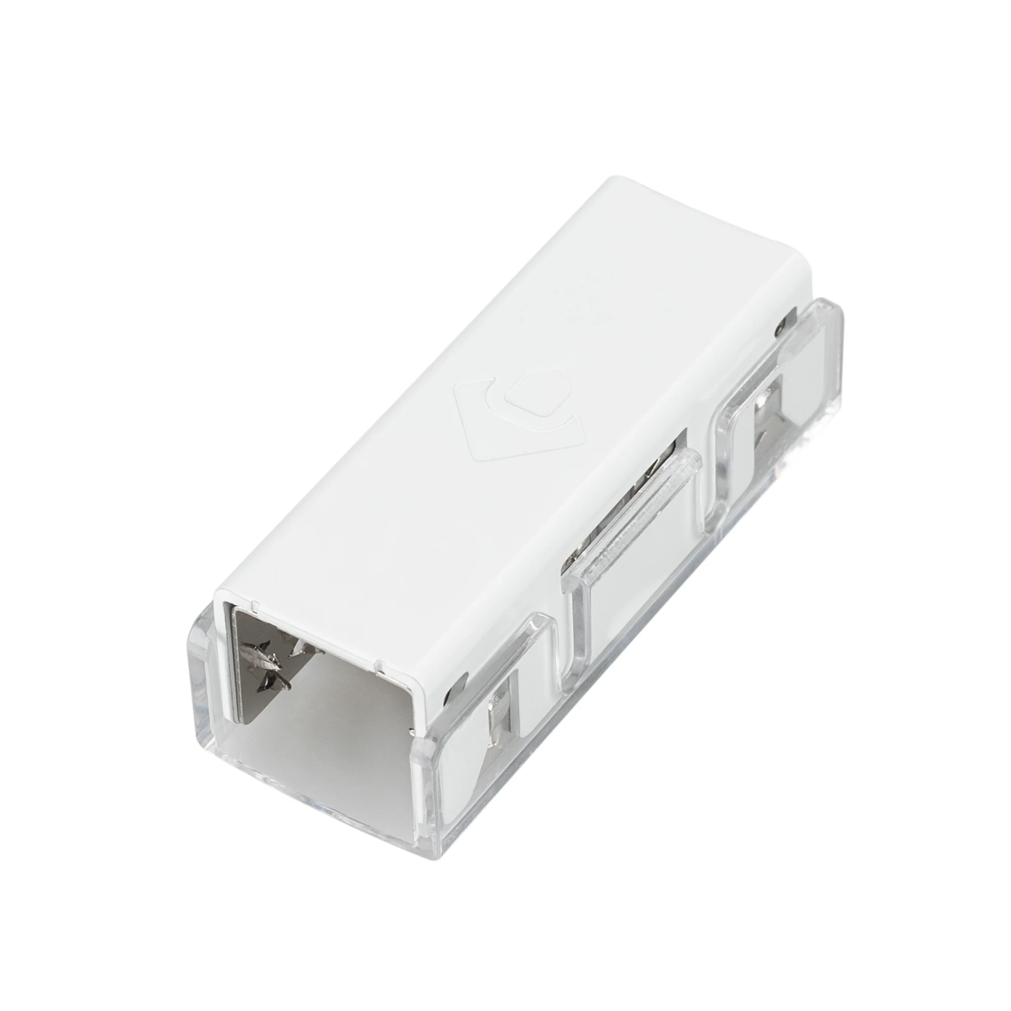 Коннектор питания ARL-MOONLIGHT-1213-CON-POWER-MID-WH 028842 - Герметичный двусторонний коннектор питания для гибкого неона MOONLIGHT, сечение 12х13мм, цвет белый. Подключение питания без пайки, IP54.