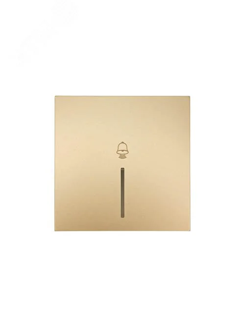 ZIMA Кнопка звонка с подсветкой, 10 А, механизм, золото Lezard 704-3688-108QC