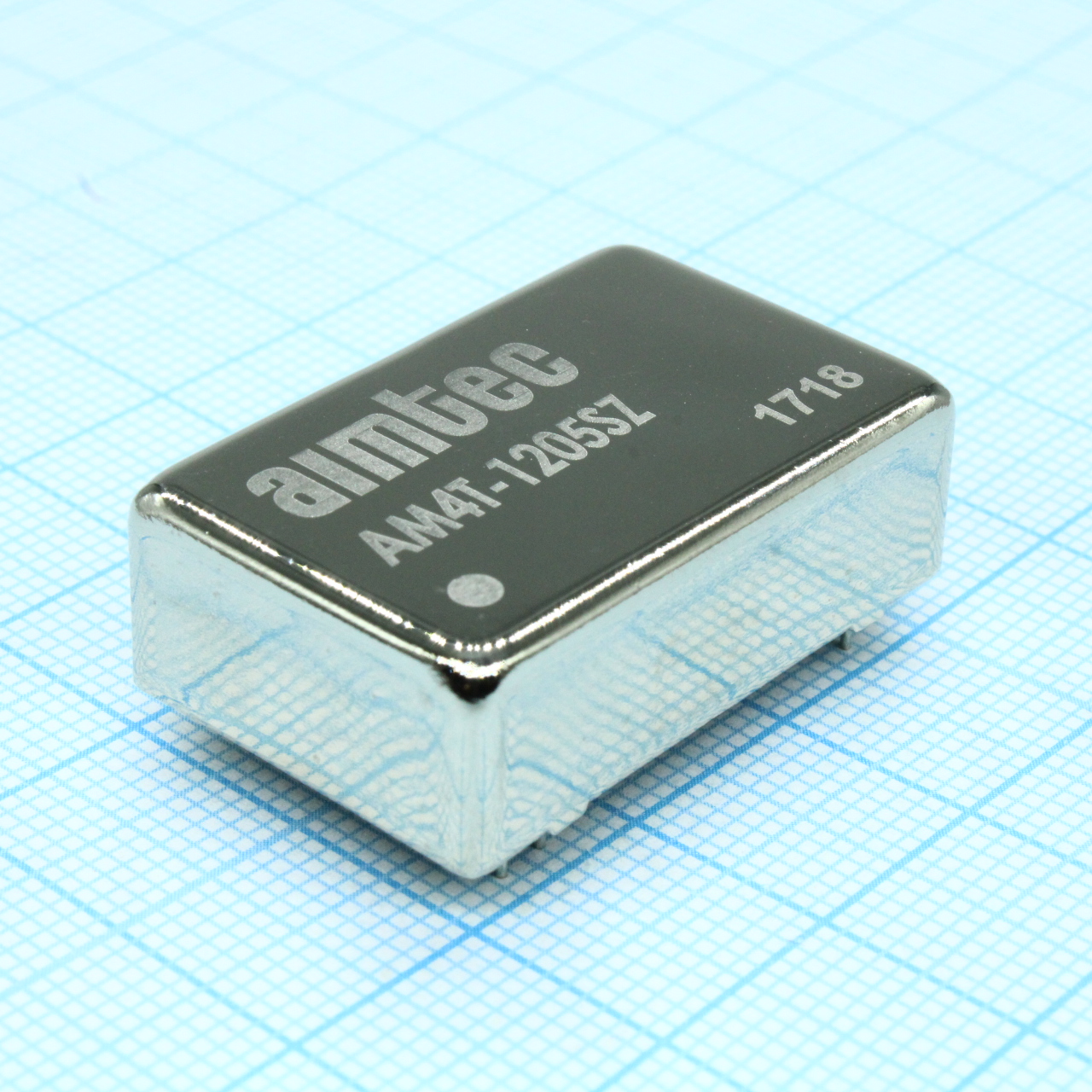 AM4T-1205SZ - DC/DC, 4Вт, вход 9…18В, выход 5В/0.8А, изоляция 1500В DC, КПД 78%, максимальная емкостная нагрузка не более 22мкФ, DIP24, 31.75x20.32x10.16мм, -40…85°C, металл