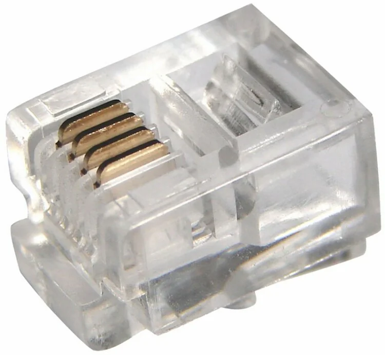 Разъем телефонный UTP, RJ-14 (6P4C), CAT 3 05-1012-3 - Разъем телефонный UTP, RJ-14 (6P4C)