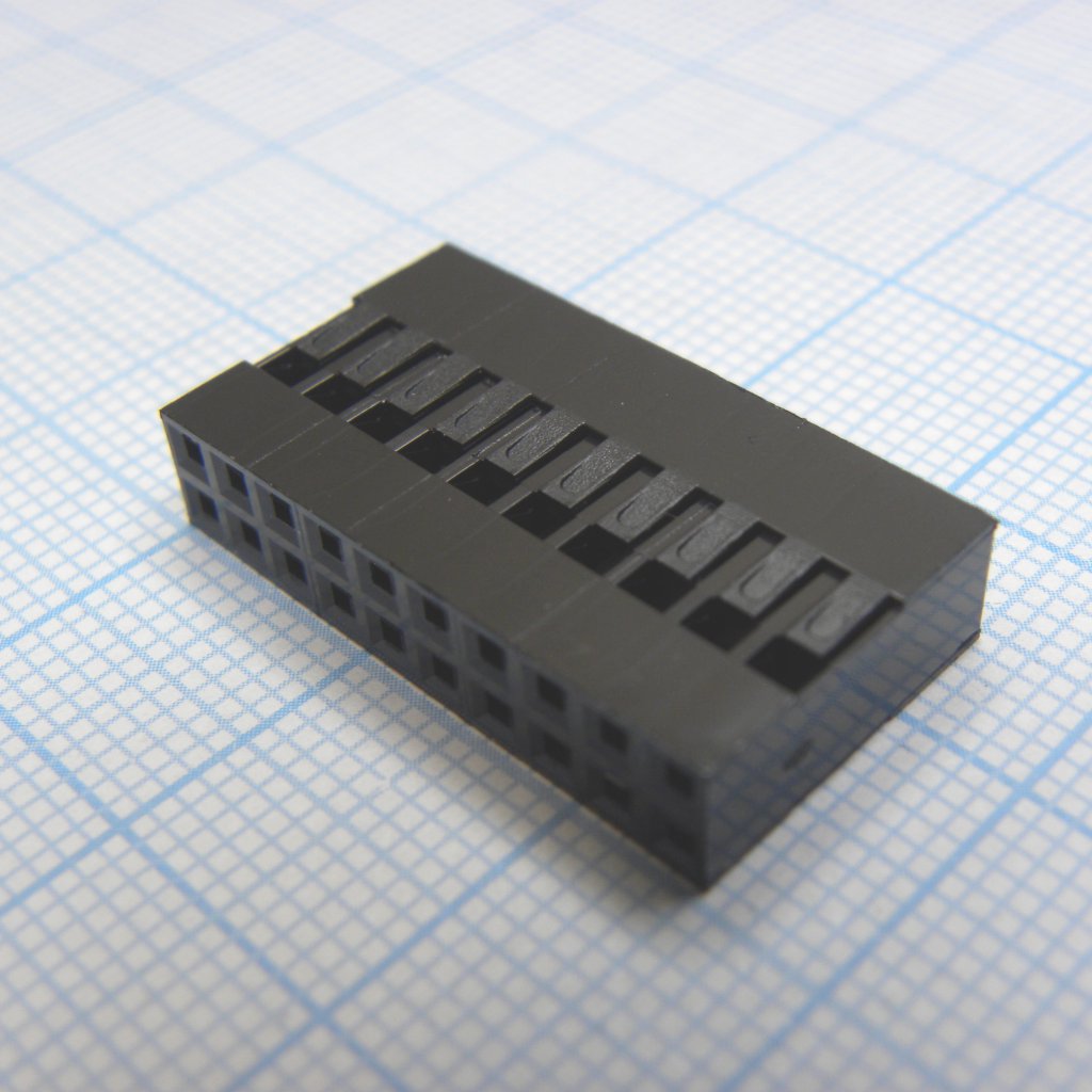 I-DS1071-SCB02X10 - Гнезда на кабель, двухрядные, требуются контакты T-DS1071-SC600