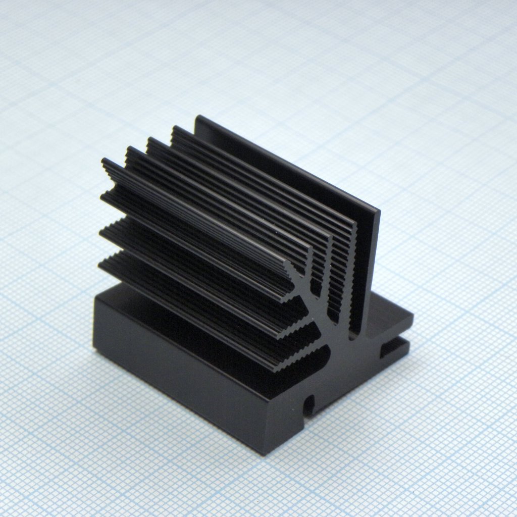 SK482/37,5-SA - Радиатор для транзисторов, 35x35x37.5mm, тепловое сопротивление 5.3K/W (совместимые прижиные скобы THFU 1, THFU 2, THFU 3, THFU 4, THFU 6)