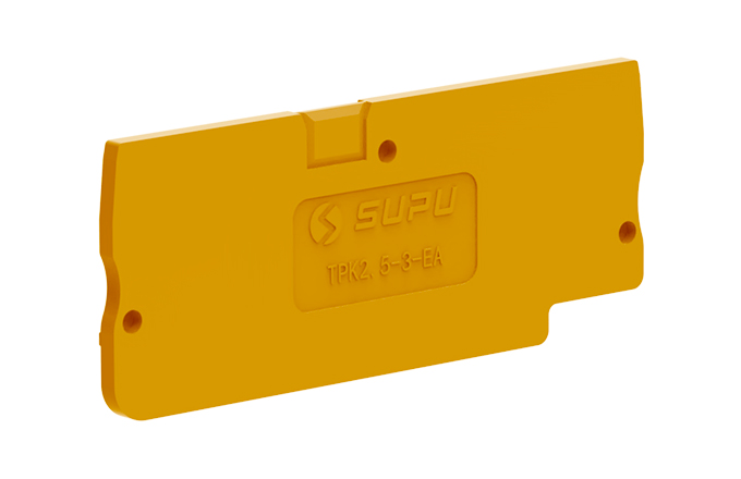 Торцевая крышка TPK2.5-3-OG-EA - Торцевая крышка для клемм TPK2.5-3…, цвет: оранжевый