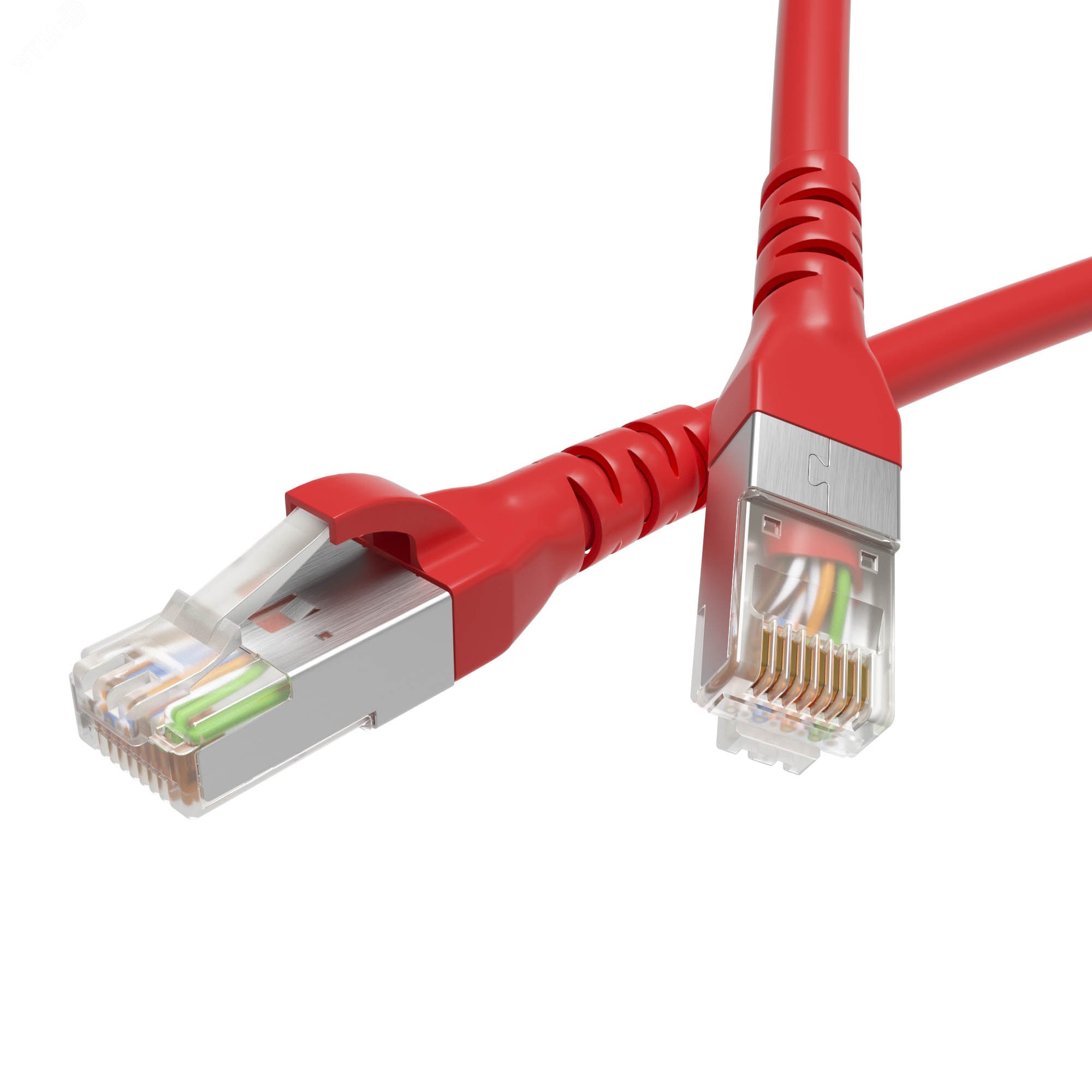 Патч-корд экранированный CAT5E F/UTP 4х2, LSZH, красный, 1.0м RN5EFU4510RD