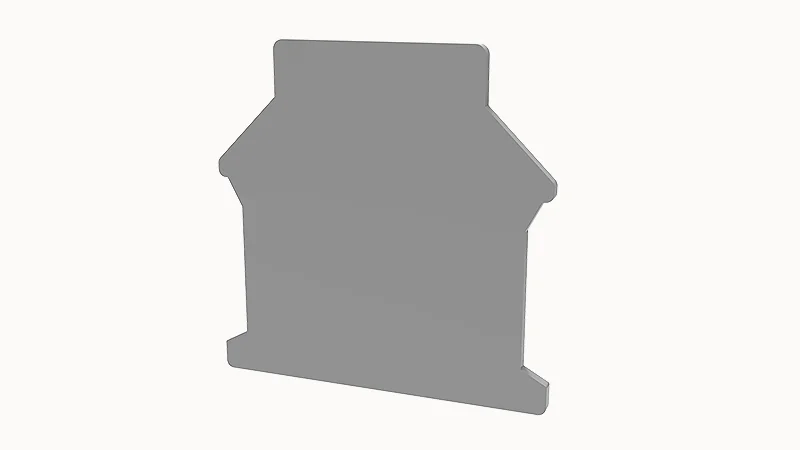 Торцевая крышка D-PC16-01P-11 - Торцевая крышка, для клемм PC16..., цвет: серый