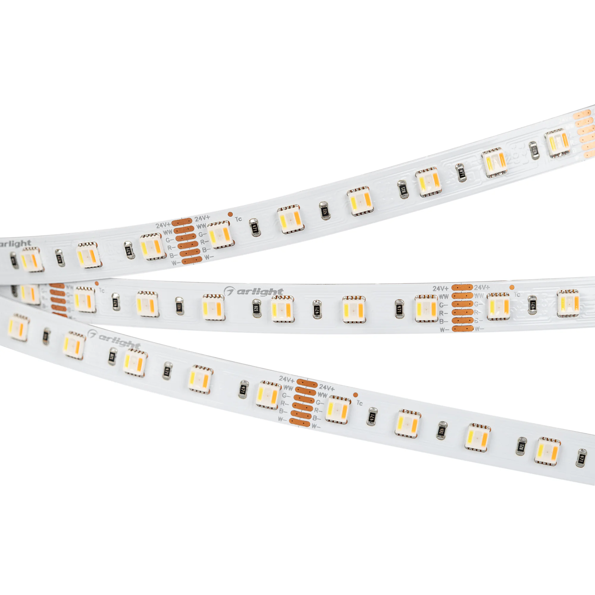 Лента RT-B60-12mm 24V RGBW-MIX-5-in-1 (20 W/m, IP20, 5060, 5m) 026363(2) - Светодиодная лента RT-B60, открытая. Светодиоды 5060 5-in-1, 60 шт/м (300 шт на 5 м), белая плата, ширина 12 мм, скотч 3M. Цвет RGBW-MIX, цветопередача CRI>85, угол 120°. Питание 2