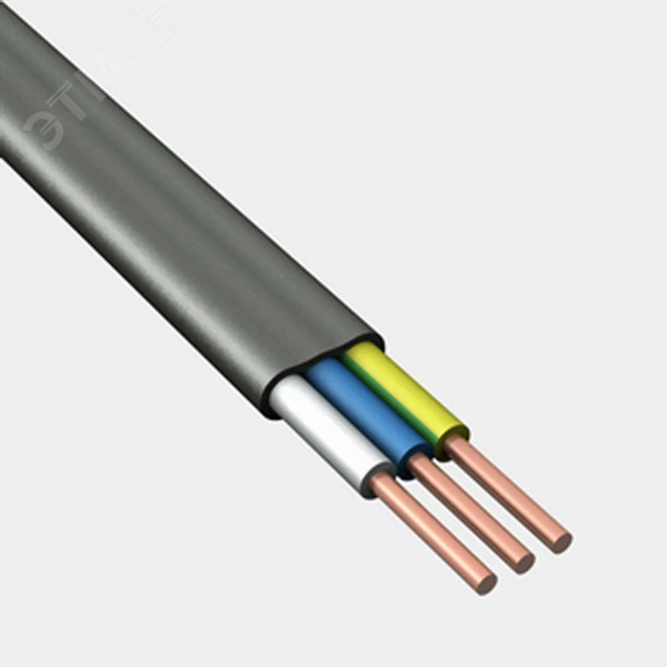 Кабель силовой ВВГнг(А)-LS 3х4 плоский (N.PE)-0.660 220