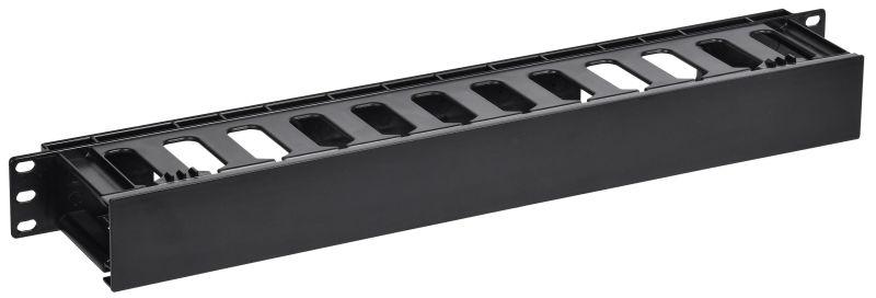 Органайзер пласт. с пальцами и крышкой 19" 1U черн. CO05-1UPC