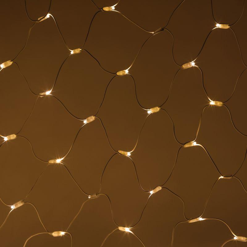 ERAPS-SKW1 Гирлянда 300LED Сеть 2м*3м, теплый белый свет, бел. мерц, белый каучук, 220В, IP65 Б0051896