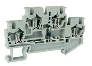 Этажная клемма UJ5-2.5/2-2DE - Этажная клемма, с диодом, серия E, тип фиксации провода: пружинный, номинальное сечение: 2,5 мм кв., 26A, 500V, ширина: 5,2 мм, цвет: серый, стандарт GB/T14048.1, тип монтажа: DIN 35