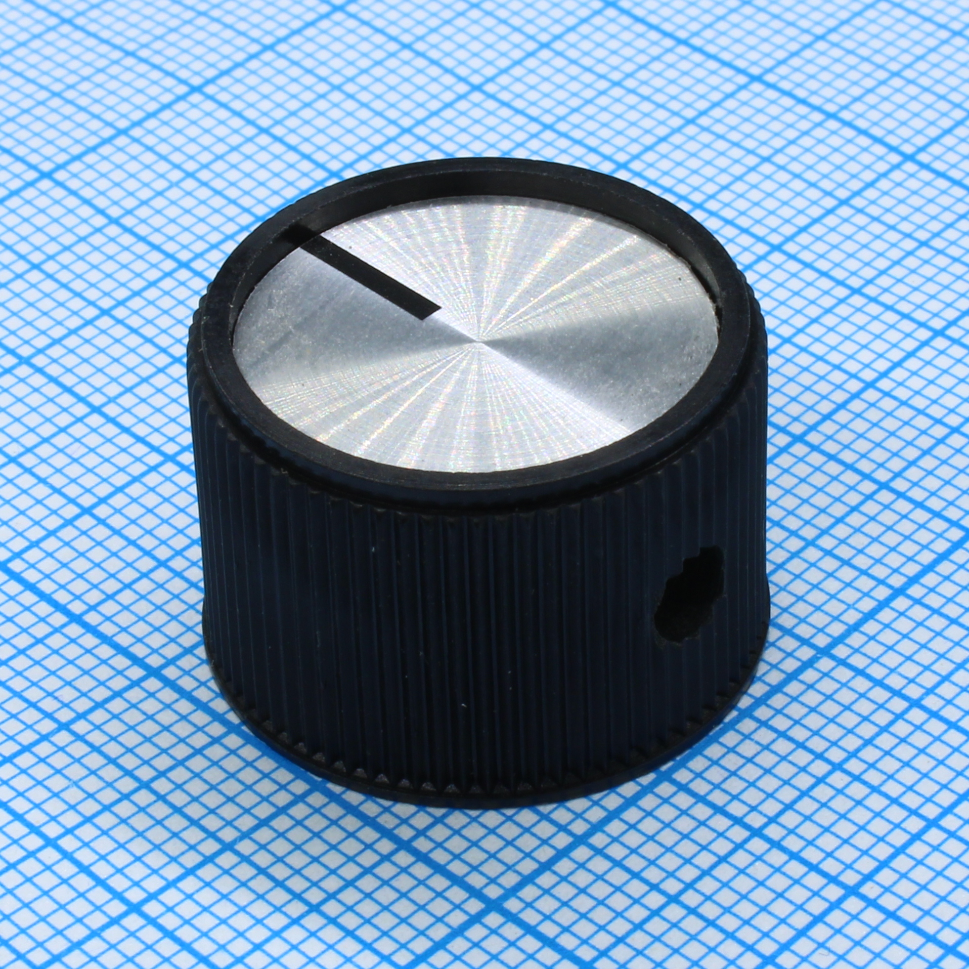 41001-2B - Ручка металл (пластиковая вставка), D24мм