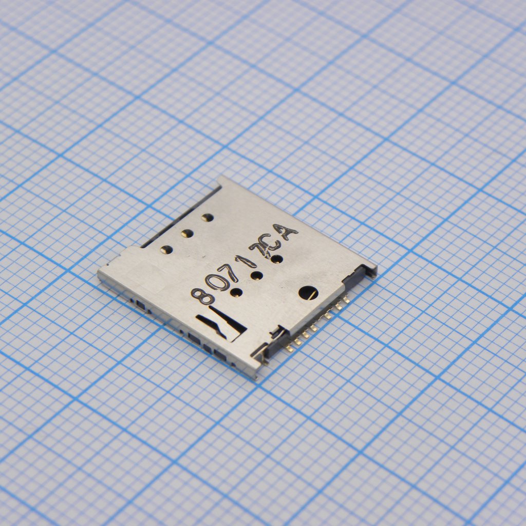 5039600695 - Коннектор для Micro Sim карты 503960 Series, 6 контакт(-ов), Медный Сплав SMT