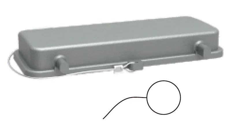 Защитная крышка D24B-MCV-4g/1S - Защитная крышка, металлическая, типоразмер D24B, без защелок (стопора для двух защелок), со стропой от утери